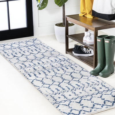 Tapis crème / bleu marine Kateshia