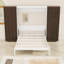 Grand lit escamotable en bois avec tablettes de rangement à pousser-1651962517