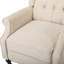 Fauteuil inclinable capitonné en tissu-955309005