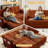 73" Queen Square Arms Tufted Back Convertible Sleeper Sofa with Cushions for living rooms-1160077495