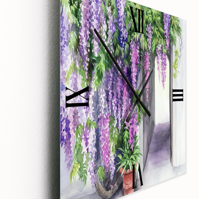 Horloge murale traditionnelle Wisteria Blossom, Médium