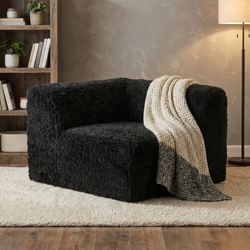 Chaise de coin Cathryn, Noir