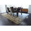 Tapis latte / brun noué à la main à motif géométrique Hermitage-26220856