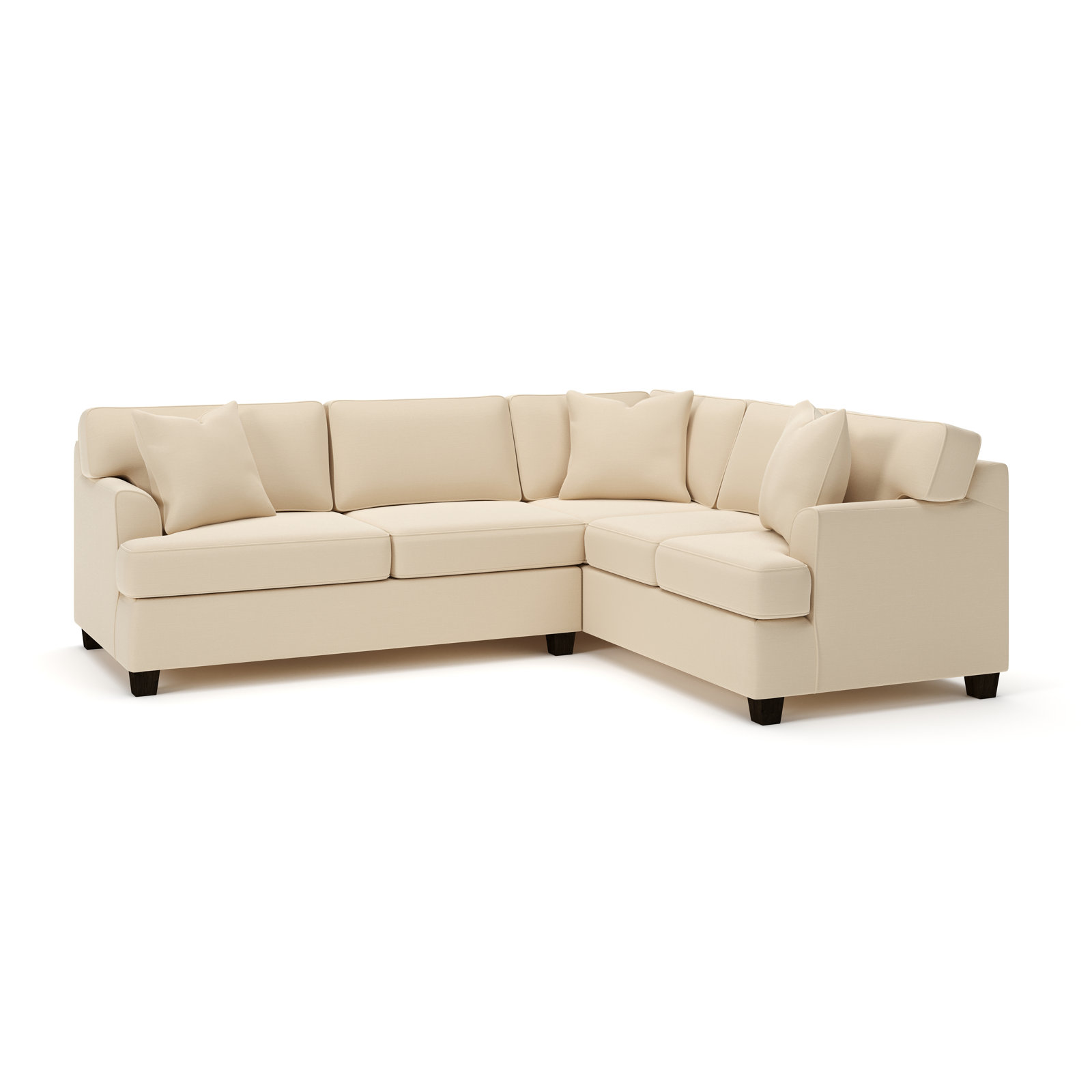 Conradina Upholstered L-Sectional, Canvas Flax Sunbrella® Canvas, Right Hand Facing