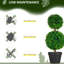 Décoration d'arbre artificielle en plastique - 23,5 po, plante d'intérieur et d'extérieur d'aspect naturel
