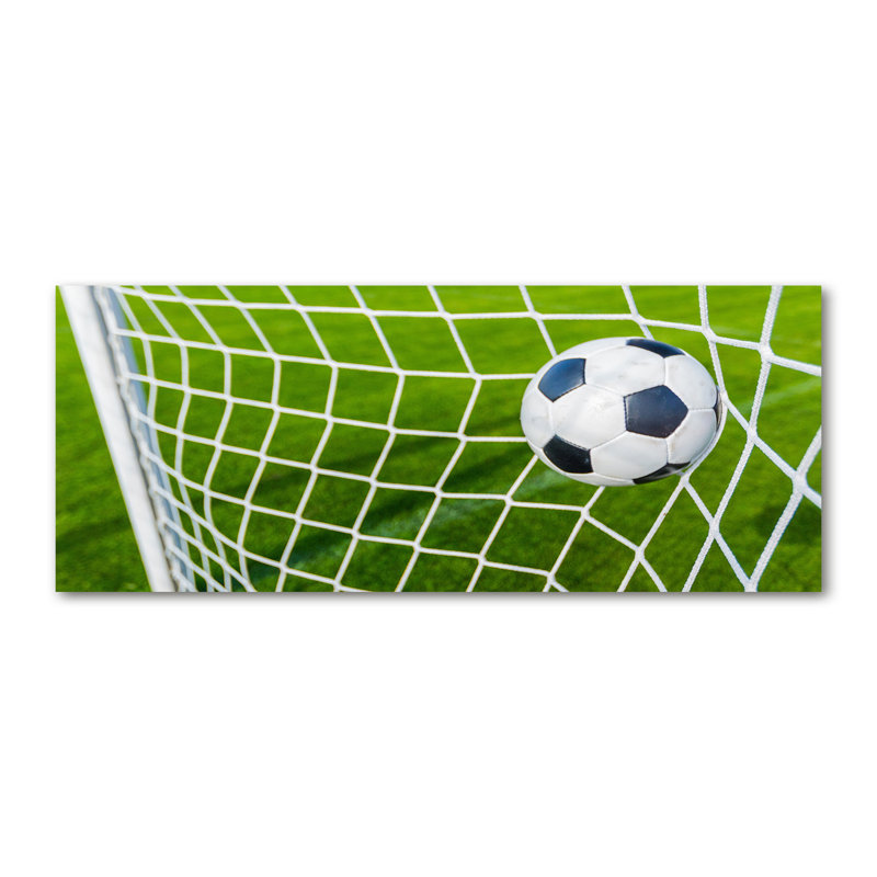Ball In The Goal - Wrapped Canvas Print