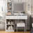 Vanity Desk with Adjustable Lighting,Mirror,Stool
