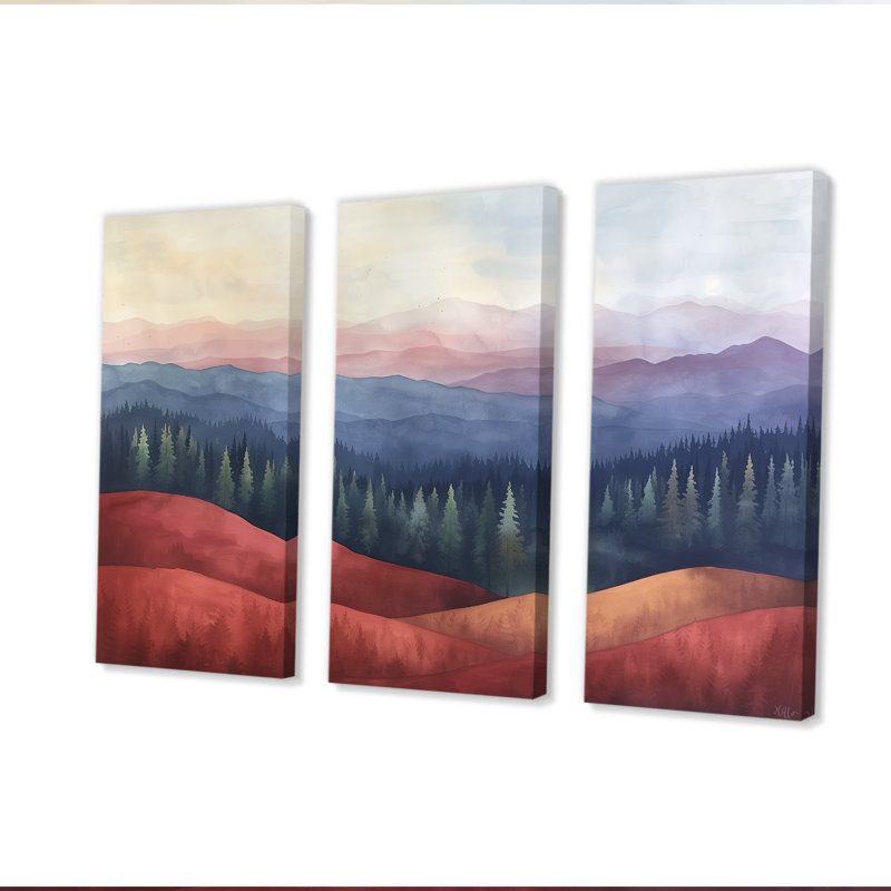 Christner - ensemble d'art mural campagne, H 28 po x l 36 po x P 1 po, Toile tendue