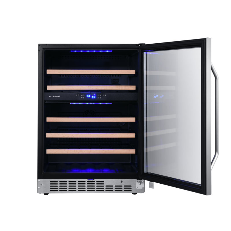 EdgeStar Dual Zone 23.5'' Built-In 46 Bottle Wine Refrigerator with Reversible Door