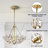 Rosa Glam 3-Light Brushed Brass Daisy Crystal Glass Flower Chandelier