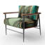 Datey - Fauteuil rembourré à motif géométrique abstrait-33903925