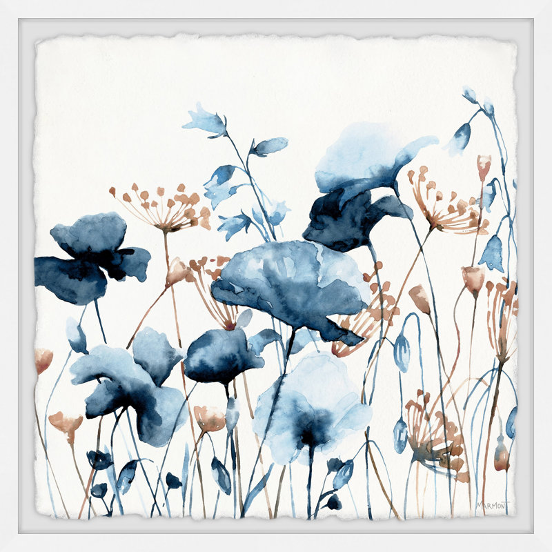 " Blue Flower Fields " by Marmont Hill, 18" H x 18" W x 1.5" D