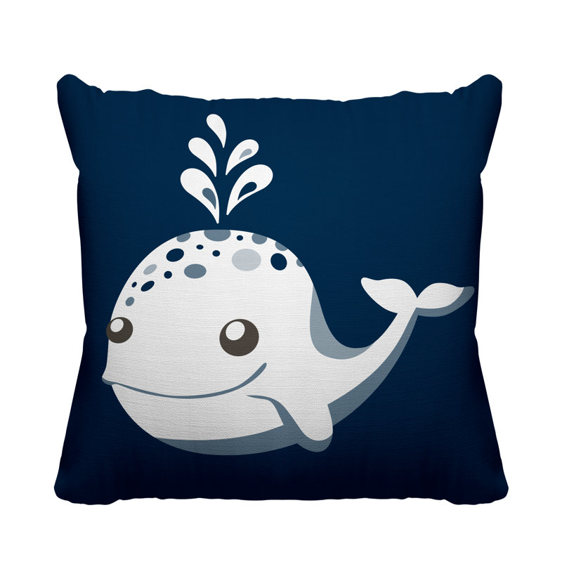 Coussin Whally, L 19 po x H 19 po, Bleu marine