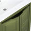 Petit meuble-lavabo vintage 24 "avec lavabo en céramique, 2 portes à fermeture en douceur, rangement réglable pour garder les objets bien rangés-121114301-121114304