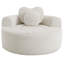 Canapé-lit rond avec canapé modulaire en mousse à mémoire de forme pour le salon, canapé nuage avec trois coussins, beige