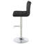 Tabourets de bar pivotants Beveard en similicuir capitonné, hauteur réglable et repose-pieds, noir-90790216