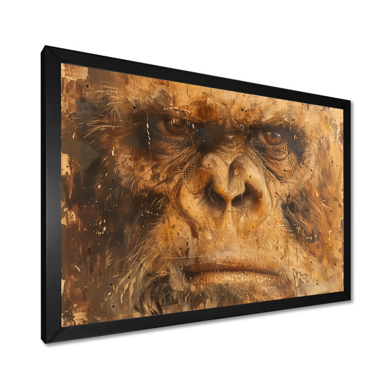 Décoration murale noire et brune antique Bigfoot II - Bigfoot, Toile encadrée noire simple, H 24 po x l 32 po x P 1 po