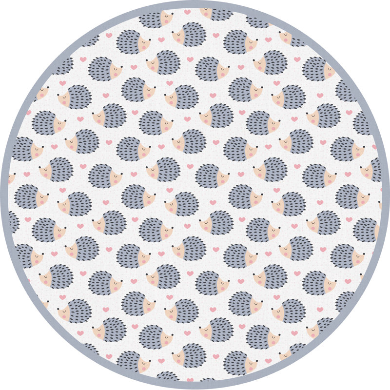 Ajeta Vinyl Machine Printed Area Rug, Round 200cm