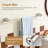 Nickel 4-piece Bathroom Hardware Set, Wall Mounted Stainless Steel Towel Rack Kit-125723356