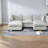 Spacious Chenille Sectional, Beige Upholstered U-shape Couch With Storage