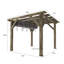 Pergola en bois de cèdre de 10 x 10 pi avec abat-jour rétractable à structure solide Pergola de patio résistante à la pourriture pour la terrasse