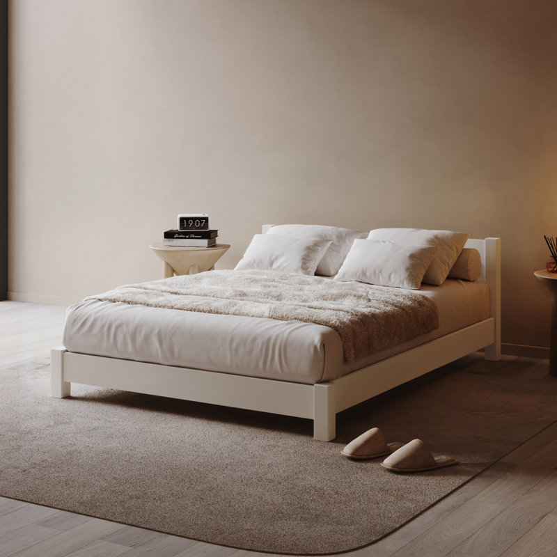 Hardie Solid Wood Bed, European Single (90 x 200 cm), White