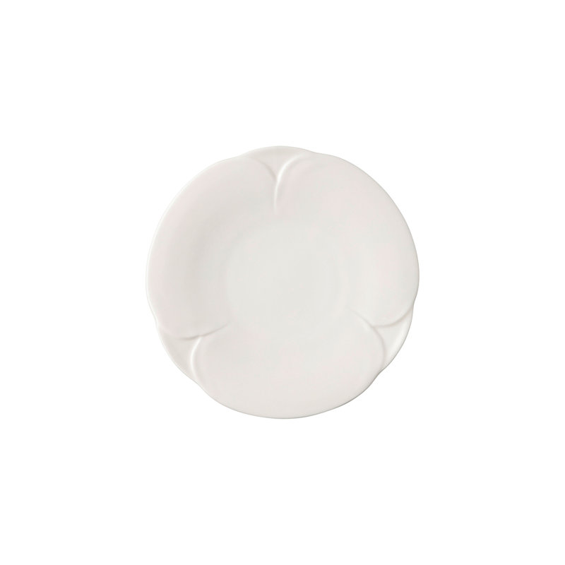 Bloom - Plate Flat 7 1/8 In Flower Shape, Snow
