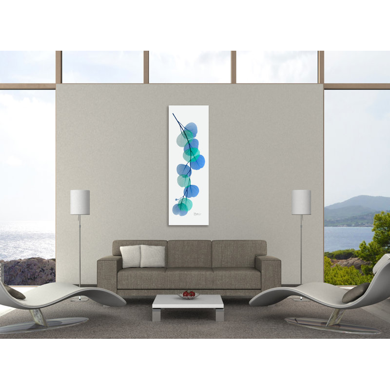 Toile tendue avec châssis «Mal magnifique azur 2» par Albert Koetsier, H 48 po x l 16 po x P 1,5 po