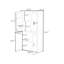 Armoire de rangement pour salle de bain avec 4 portes et tablettes réglables