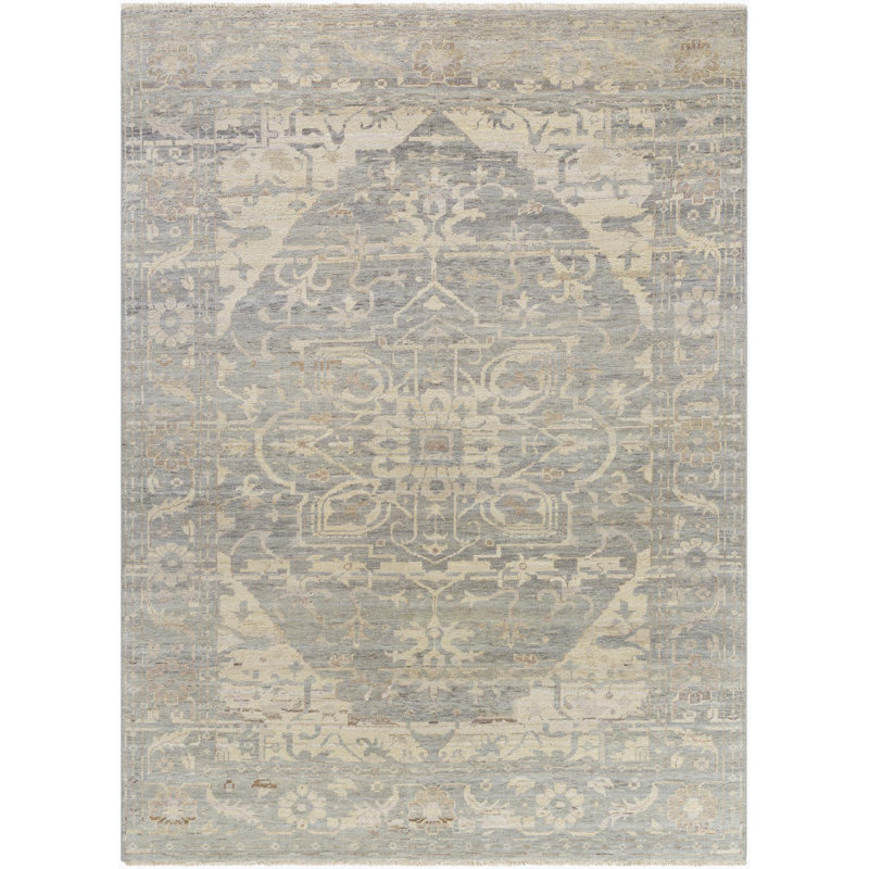 Amariz Hand Knotted Wool Abstract Indoor Rug, Round 10'