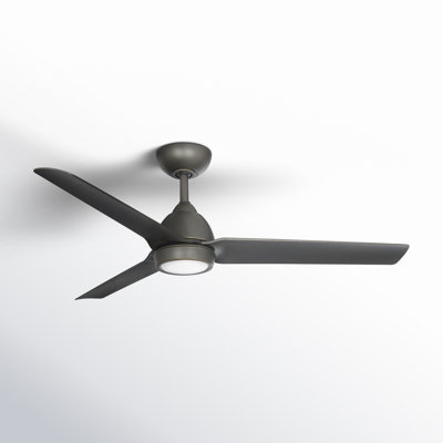 54" Mocha 3 - Blade Outdoor/Indoor Smart Propeller Ceiling Fan with Remote Control Included
