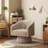 Upholstered Oversize Swivel Armchair-25546019