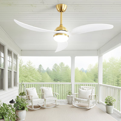Ventilateur de plafond à DEL 52 pales pour l'extérieur avec hélice et télécommande 52 po Emjay