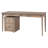 Solid Wood Large Writer's Desk With Mobile File Cabinet-2092123169