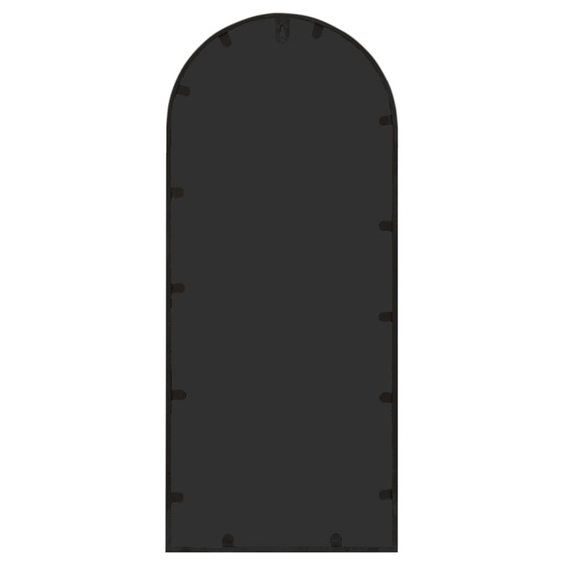 Abdourahman Metal Flat Wall Mirror, 100cm H x 45cm W, Black