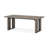 Ada Executive Office Desk, 71 Inch Rectangular Grey Top, Black Metal