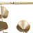 2-Piece Modern Metal Cut-Out Leaf Wall Decor with Rectangular Frames