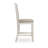 Kauffeld Armless Wooden Barstool, Textured Finish, Brown and White