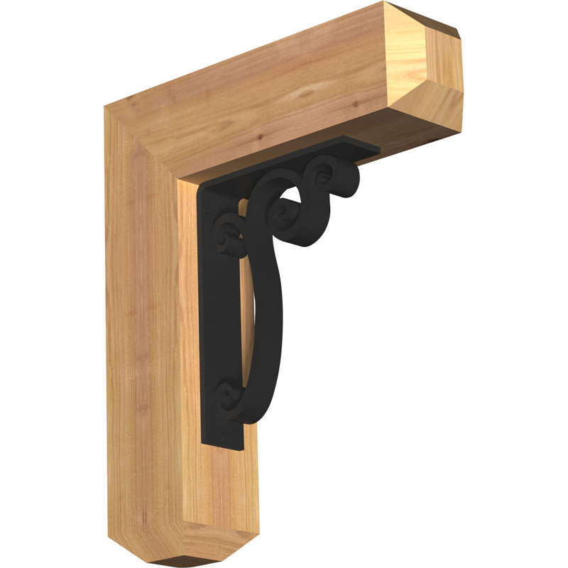 Support triple Ironcrest de 4 po Avery, H 18 po x P 15 1/2 po, Cèdre rouge de l'Ouest l 3 1/2 po x T 4 po (lisse