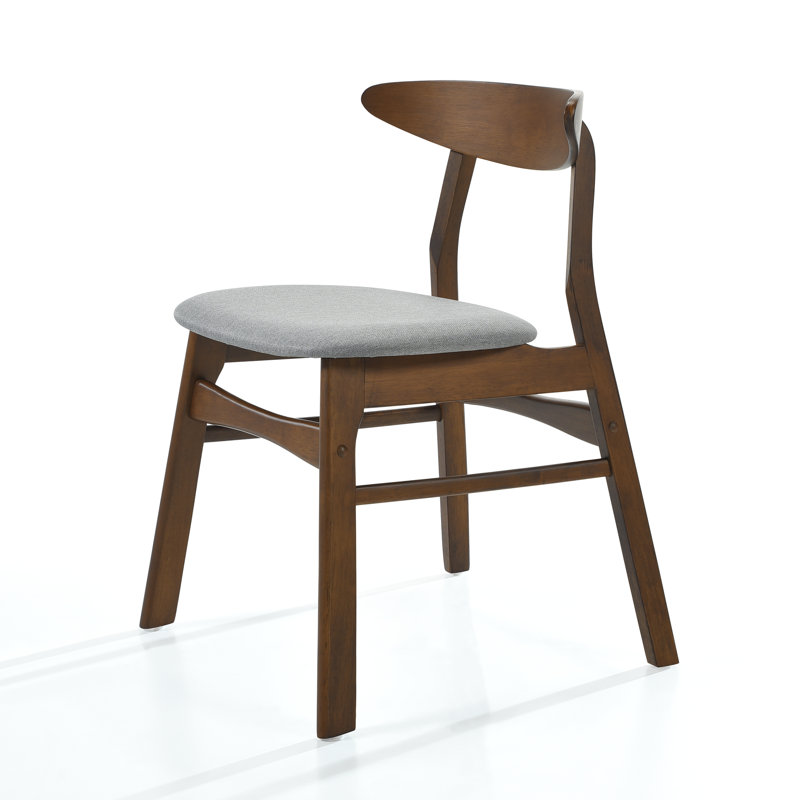 Lucia 17.78'' H Linen Upholstered Side Chair, Gray