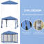 Tente escamotable 10 'X avec filet. Pavillon de jardin instantané pour regarder les nuages à l'extérieur. Bleu, hauteur réglable, salle 10 détente.