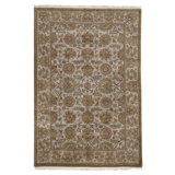 Hand Knotted Wool Oriental Area Rug in Grey