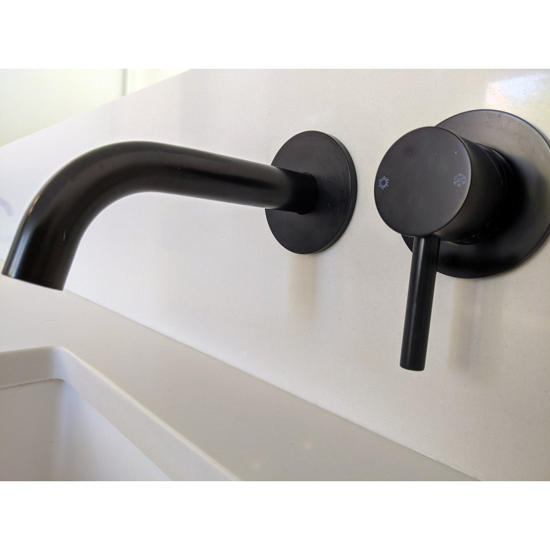 Opera Wall Mounted Bathroom Faucet, Black
