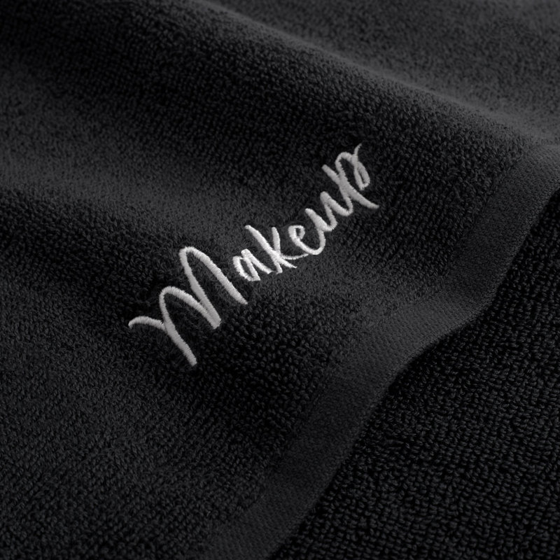 Host & Home Cotton Makeup Towel (11x17) Black (6/Pack)