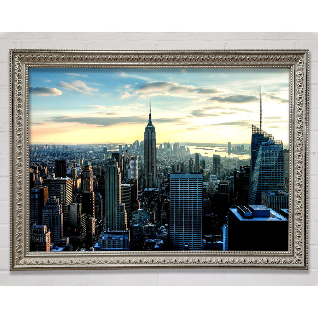 New York View Below The Sky - Einzelne Bilderrahmen Kunstdrucke