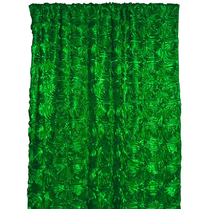 Rideau obscurcissant en polyester Pekanbaru, L 54 po x L 72 po, Vert émeraude