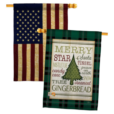 Drapeau de maison à 2 côtés en polyester / mélange de polyester 40 x 28 po