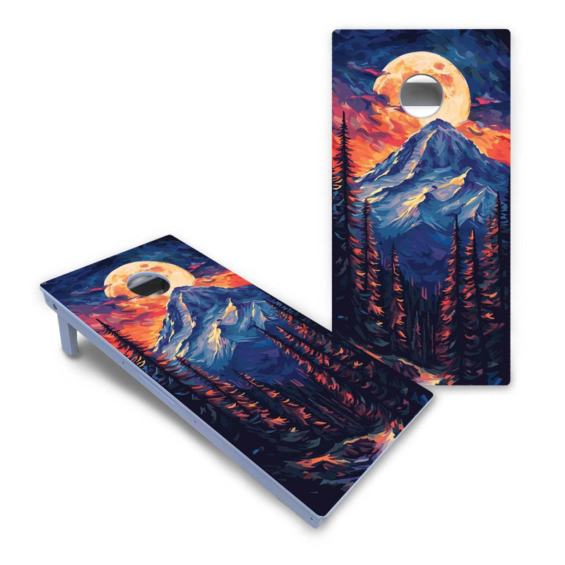 Ensemble de cornhole en composite toutes saisons pour le parc national du Mont-Olympe, AUCUN accessoire