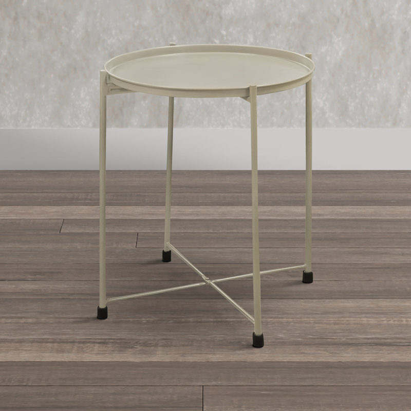 Lobke Iron Tray Top Foldable End Table