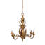 Lustre en métal à 6 lumières de 25,5 po, luminaire suspendu avec chaîne réglable pour le vestibule de la salle à manger de la cuisine, ampoule non incluse